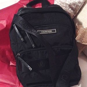 Calvin Klein Mini Leather Trim Backpack 🎒 NWT